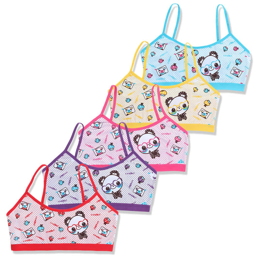 Young Girls Students Bra Cotton Purbery Children Colorful Butterfly Cartoon Kids Vest Bras puberty girls training bras 7-14Y